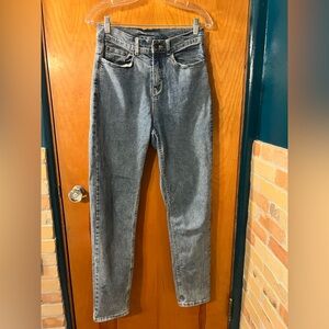 High Rise Blue Denim Jeans